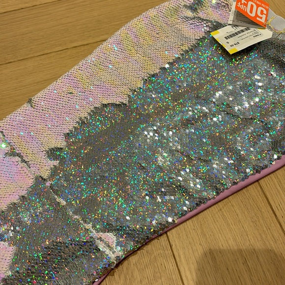 Shade Critters pink/silver sequin mermaid tail size S NWT - Picture 6 of 8